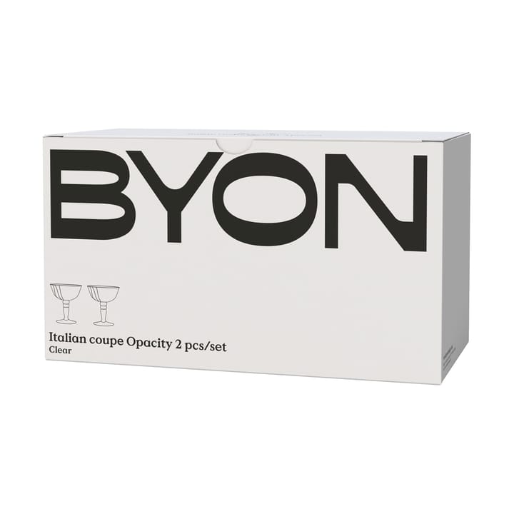 Opacity ιταλικό ποτήρι σαμπάνιας 15 cl σετ των 2 τεμαχίων, Διάφανο Byon