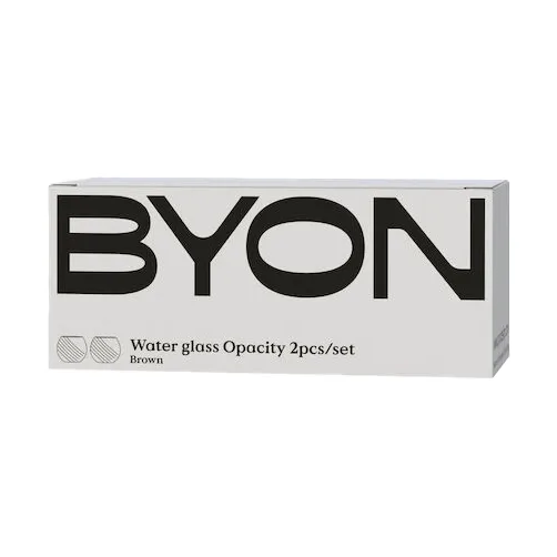 Ποτήρια Opacity 22 cl σετ 2 τεμαχίων, Καφέ Byon
