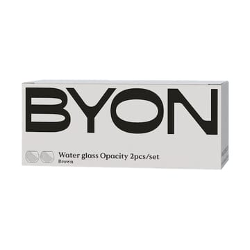 Ποτήρια Opacity 22 cl σετ 2 τεμαχίων - Καφέ - Byon