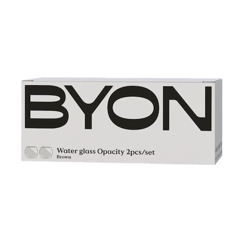 Ποτήρια Opacity 22 cl σετ 2 τεμαχίων, Καφέ Byon