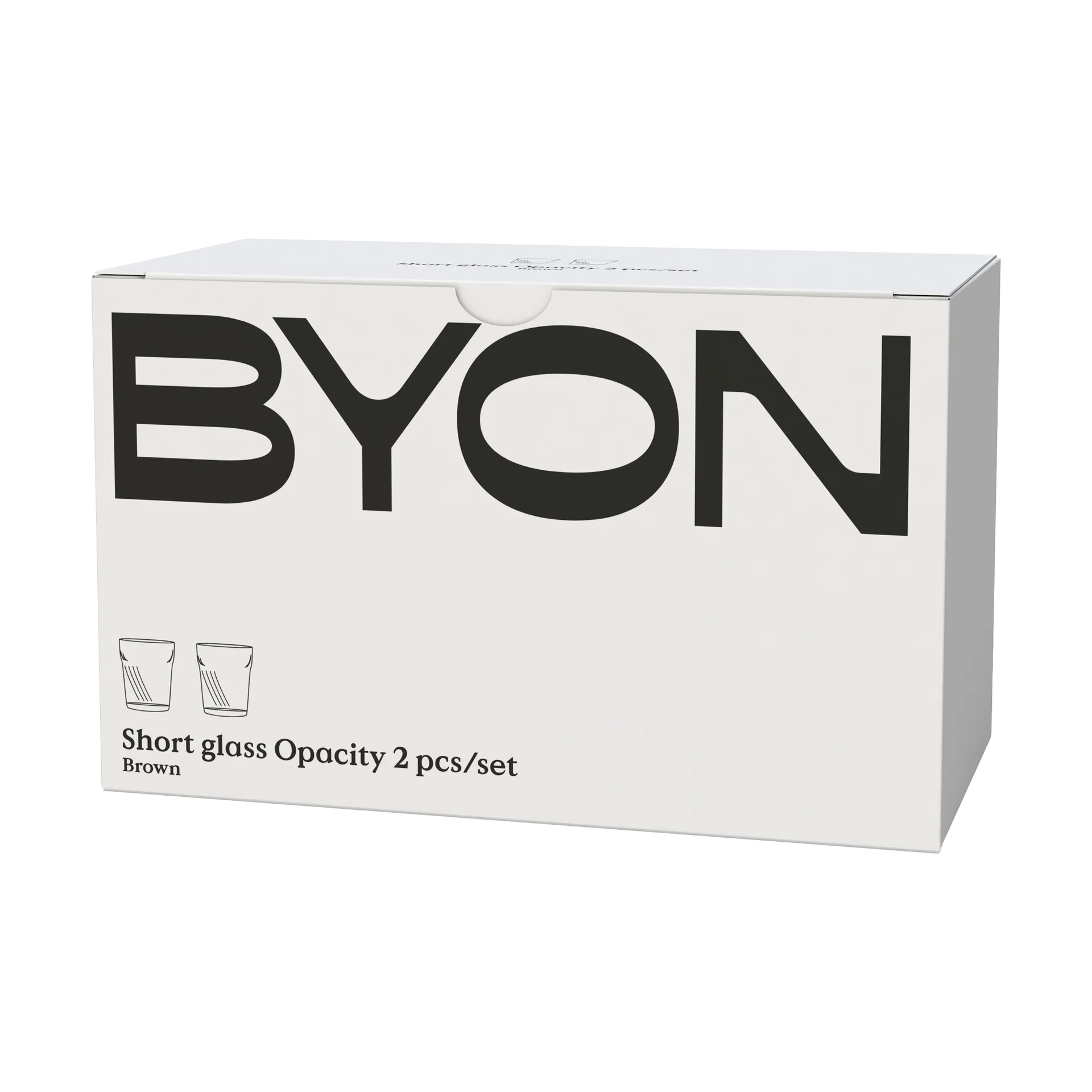 Ποτήρι Opacity 30 cl σετ 2 τεμαχίων, Καφέ Byon