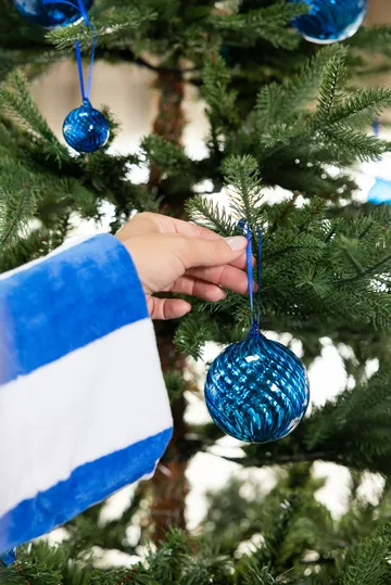 Opacity χριστουγεννιάτικη μπάλα XS Ø4 εκ. 4-pack - Μπλε - Byon