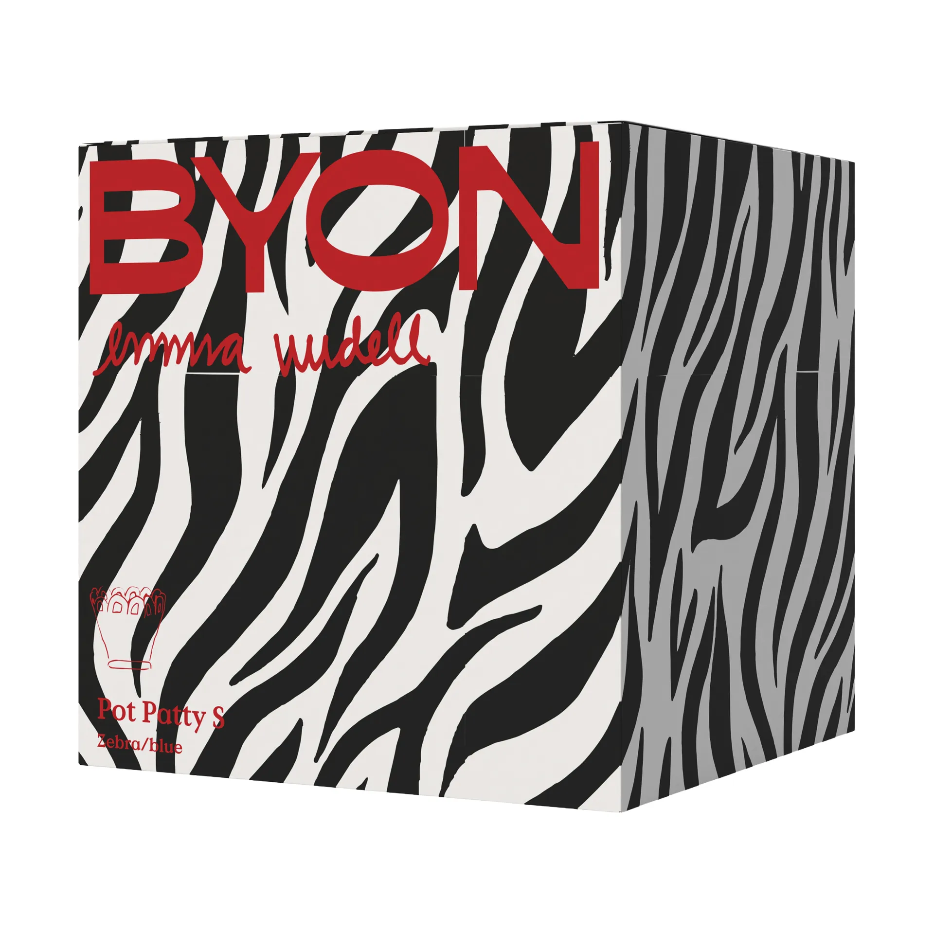 Patty γλάστρα S Ø25 εκ., Ζέβρα-μπλε Byon