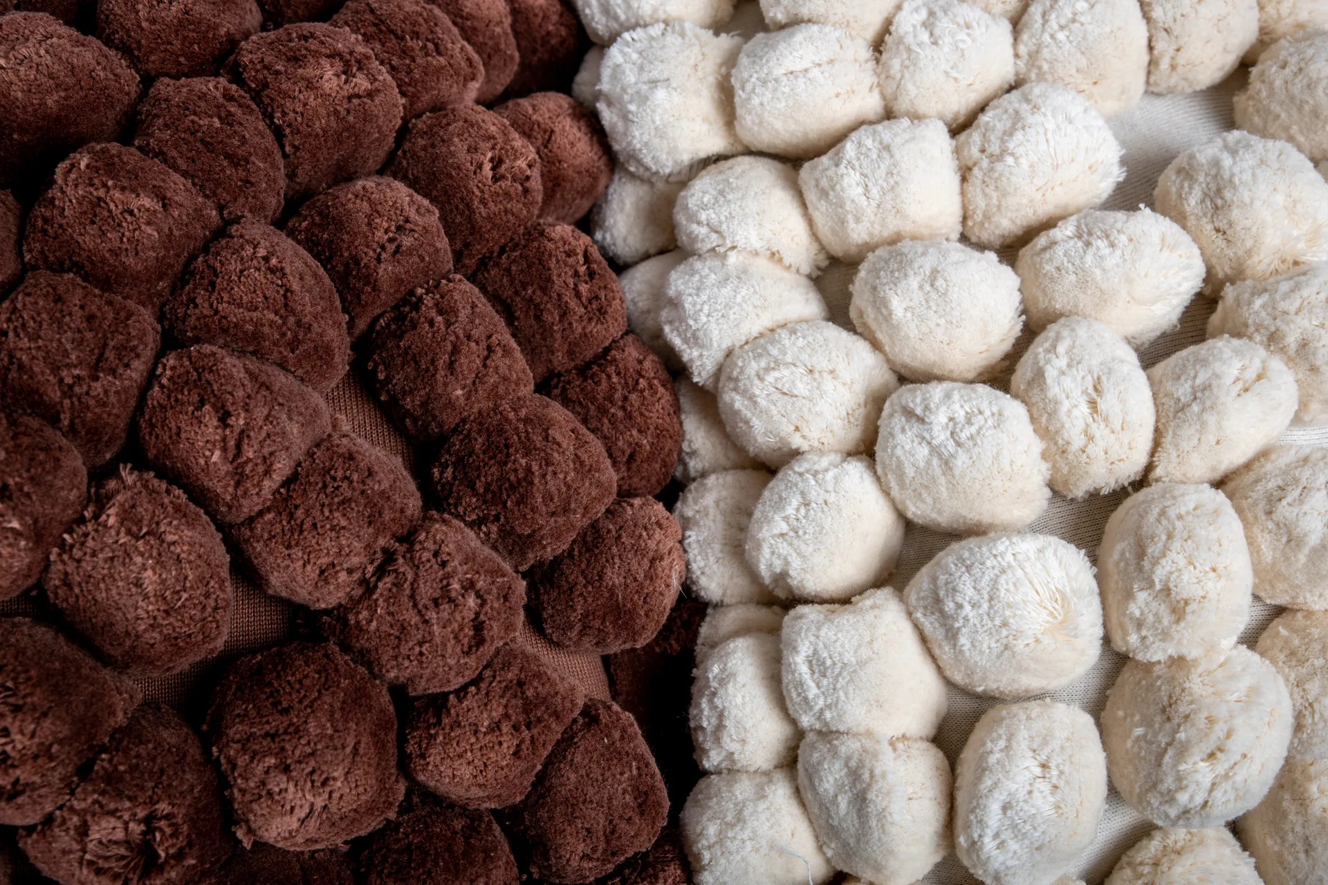 Pom Pom μαξιλάρι 45x45 cm, υπόλευκο Byon