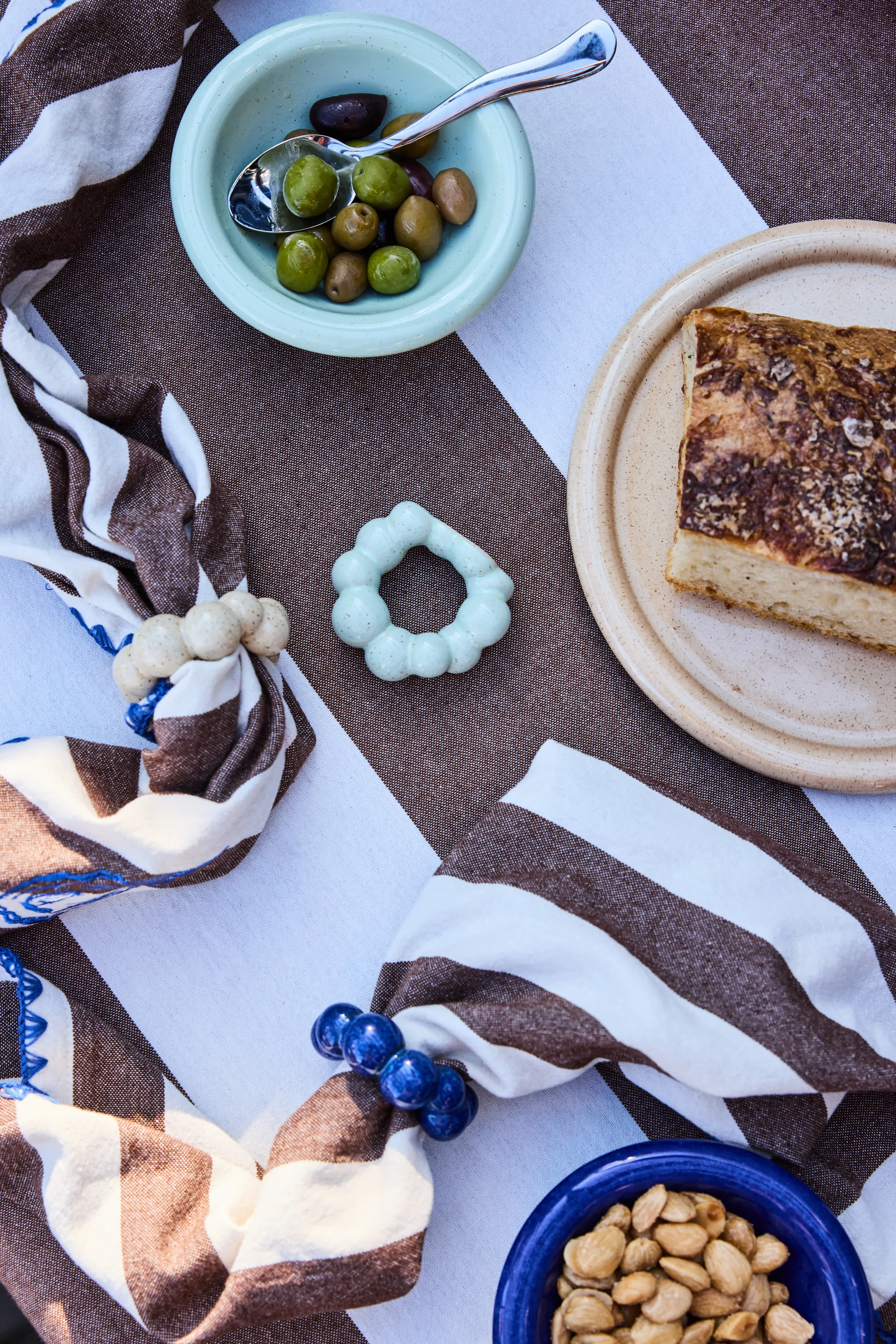 Porto δαχτυλίδι πετσέτας 4-pack, Μέντα πράσινο Byon