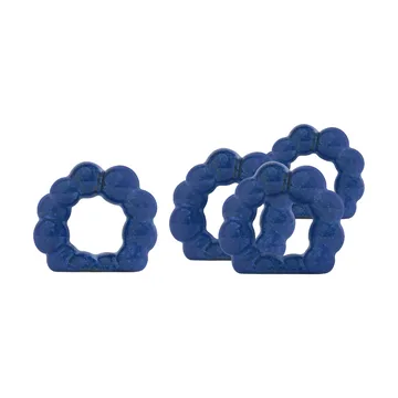 Porto δαχτυλίδι πετσέτας 4-pack - Μπλε - Byon