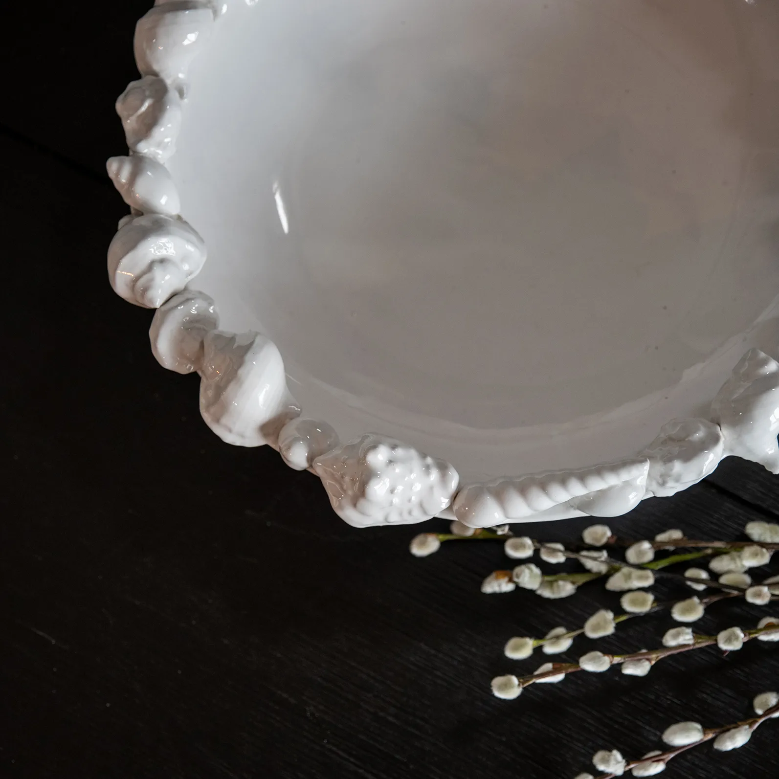 Shell πιατάκι 38 cm, λευκό Byon