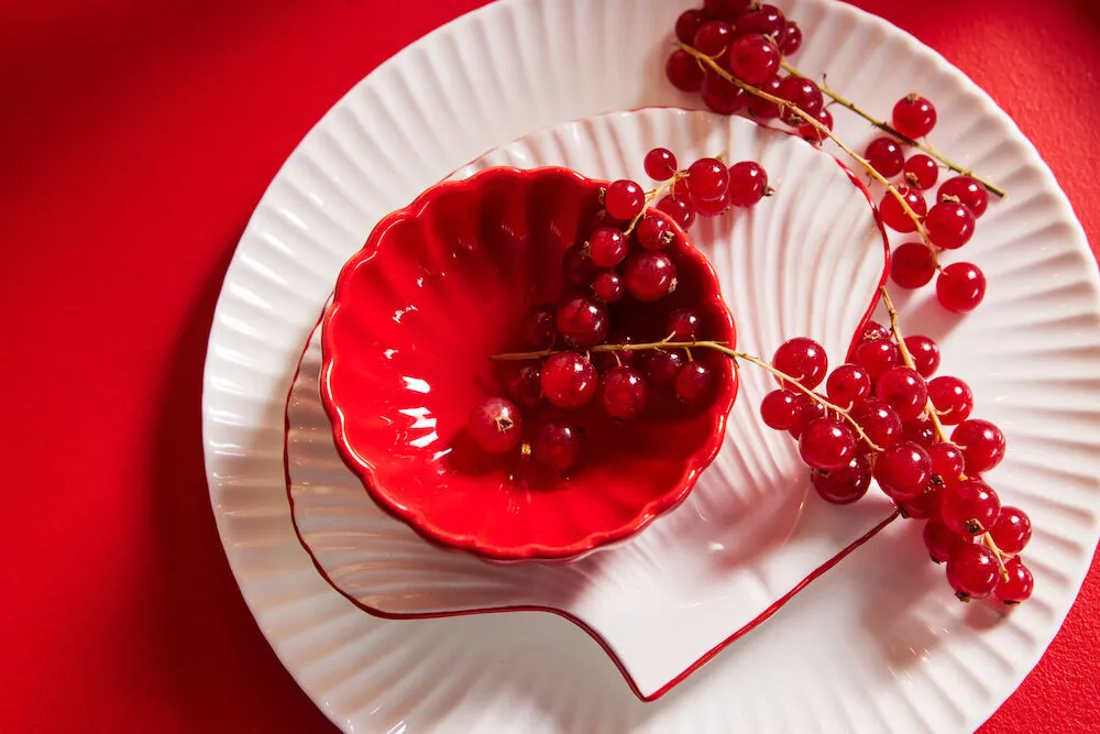 Πιάτο Shell Line S 13x16 εκ., Λευκό-κόκκινο Byon