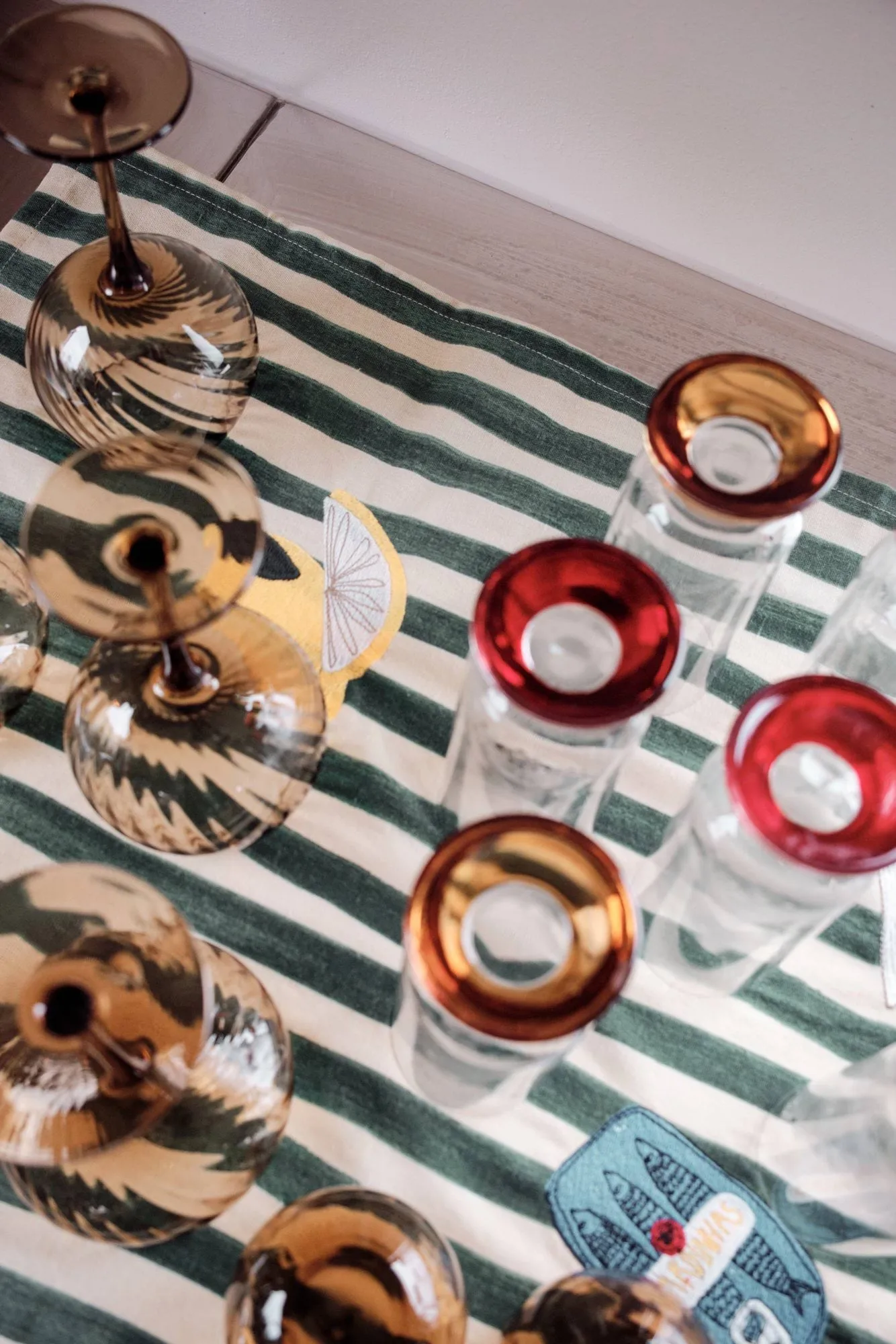 Spice ψηλό ποτήρι νερού 38 cl, 2 τεμ., Διαφανές-κόκκινο Byon