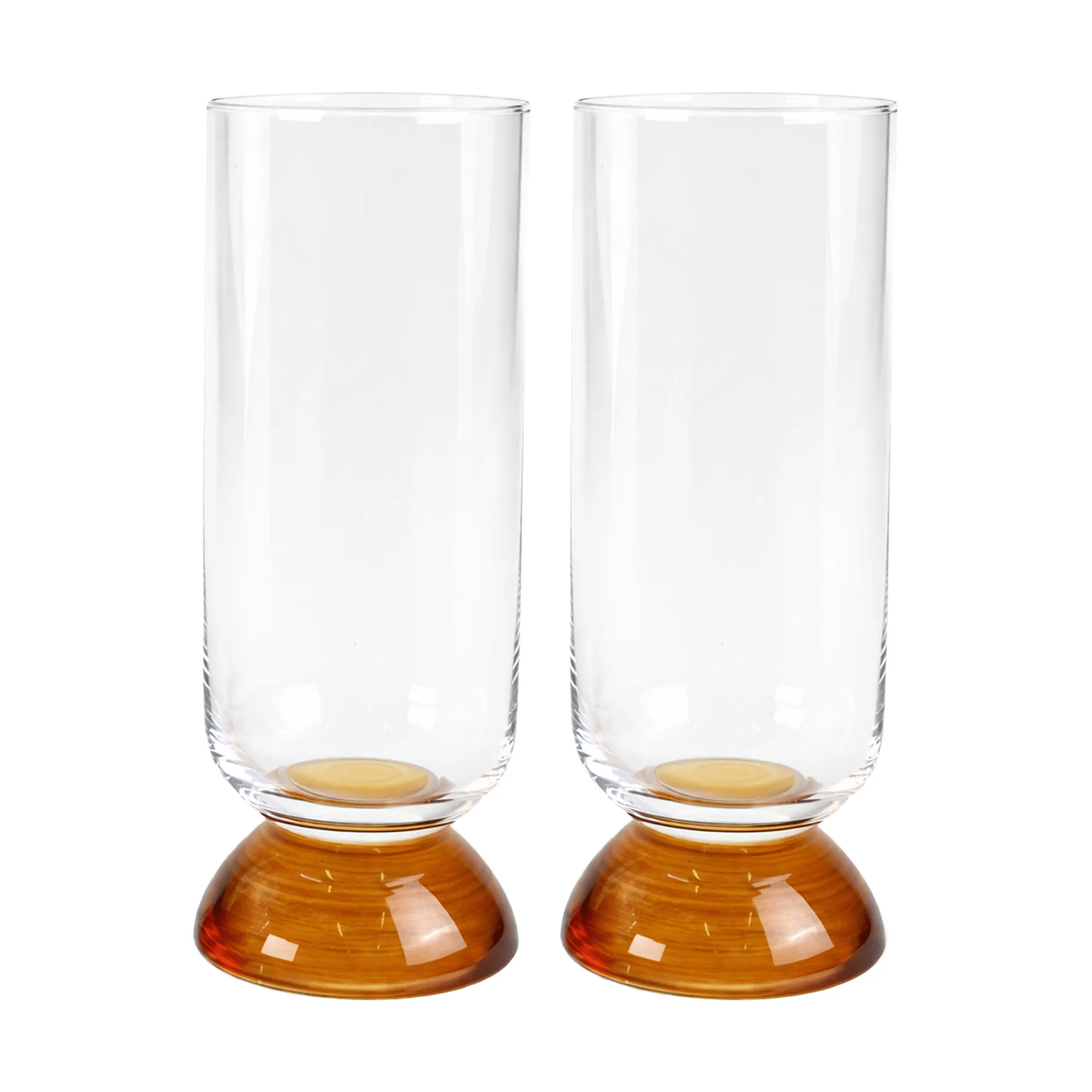 Spice ψηλό ποτήρι νερού 38 cl, 2 τεμ., Διαφανές-amber Byon