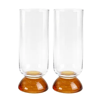 Spice ψηλό ποτήρι νερού 38 cl, 2 τεμ. - Διαφανές-amber - Byon