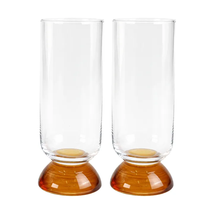 Spice ψηλό ποτήρι νερού 38 cl, 2 τεμ. - Διαφανές-amber - Byon
