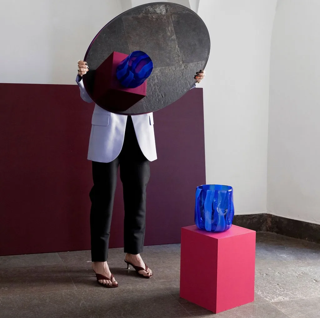 Triton βάζο 24 εκ., μπλε Byon