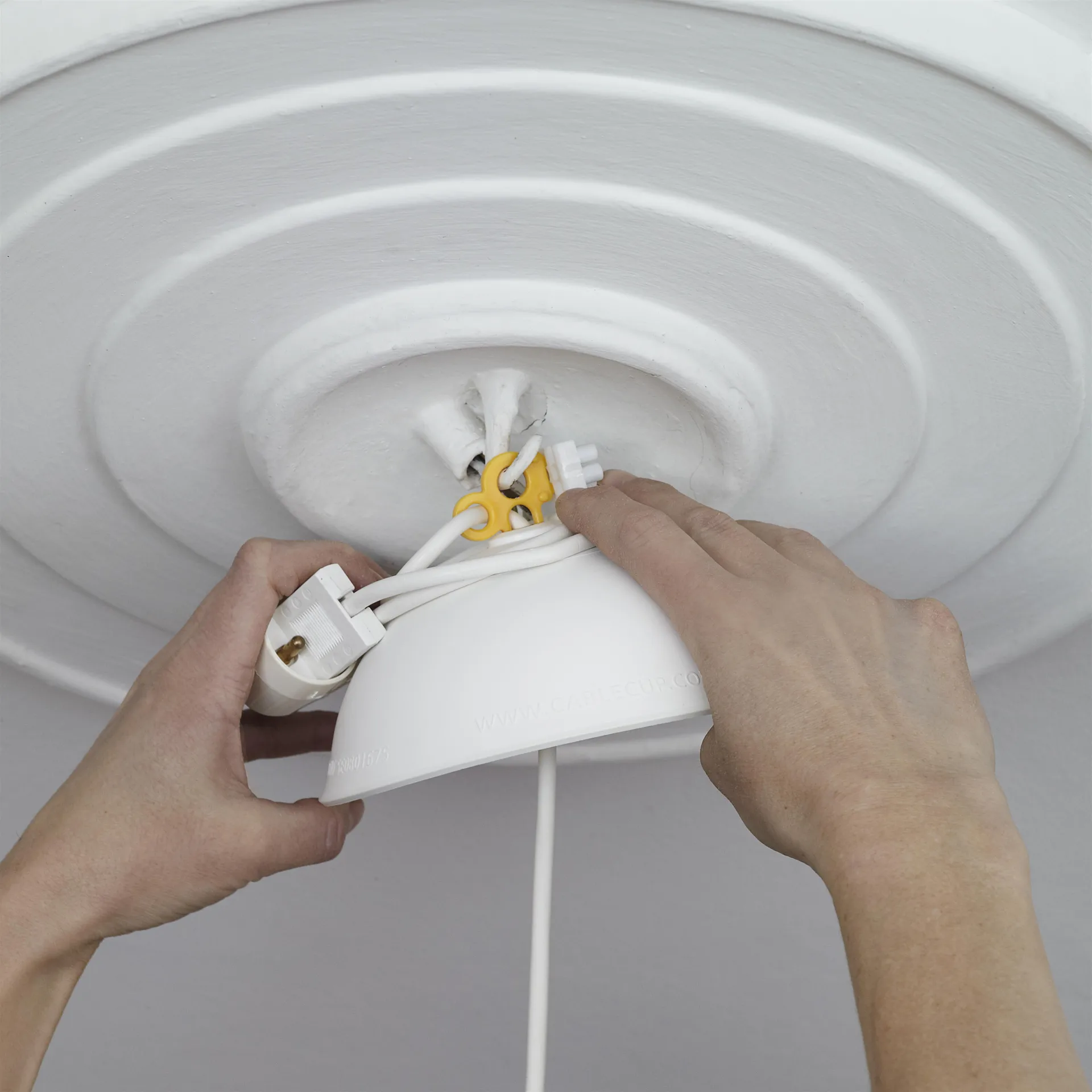 CableCup mini ροζέτα οροφής, λευκό CableCup