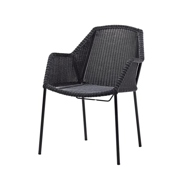 Breeze στοιβαζόμενη καρέκλα με μπράτσα weave - Μαύρο - Cane-line