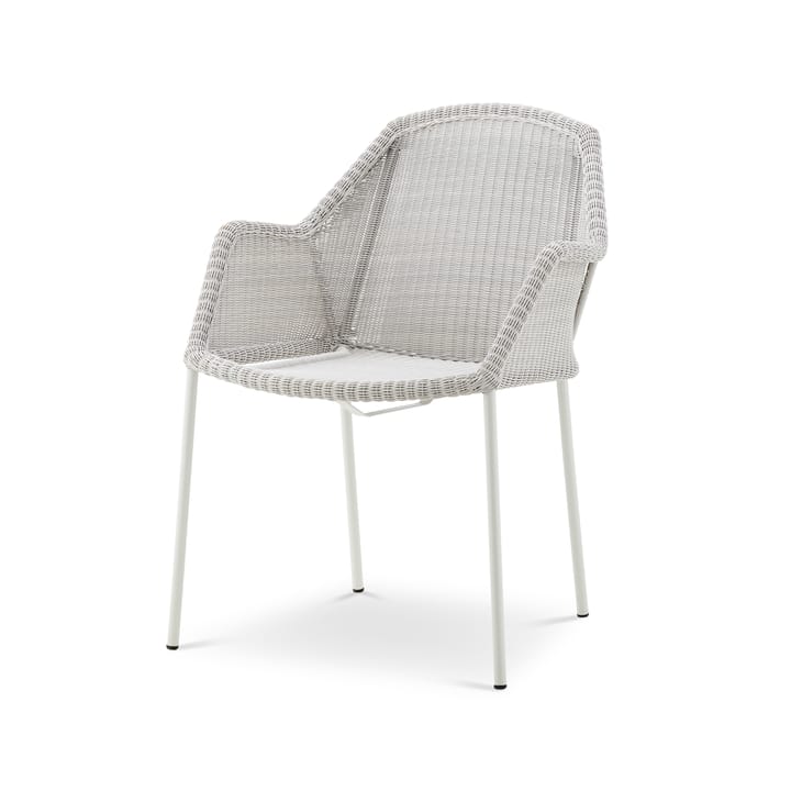 Breeze στοιβαζόμενη καρέκλα με μπράτσα weave - Λευκό γκρι - Cane-line
