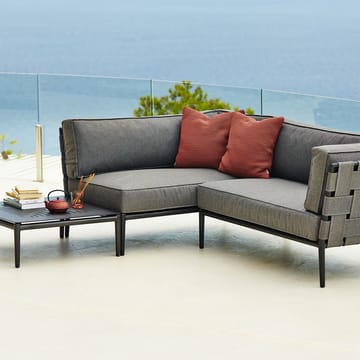 Κωνικός μονάδα καναπές - Cane-Line airtouch γκρι, δεξιός, συμπεριλαμβανομένων των μαξιλαριών - Cane-line