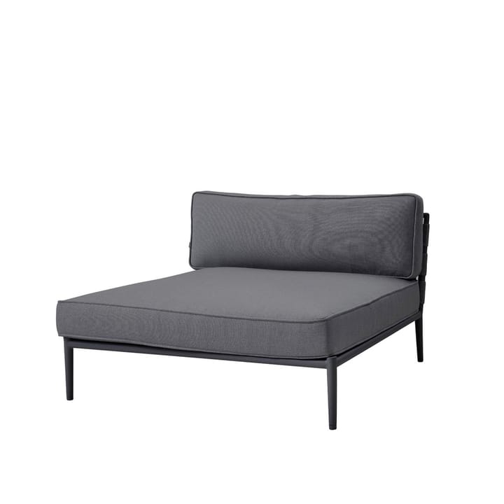 Κωνικός μονάδα καναπές - Cane-Line airtouch γκρι, ημερήσιο κρεβάτι, περιλαμβάνει μαξιλάρια - Cane-line