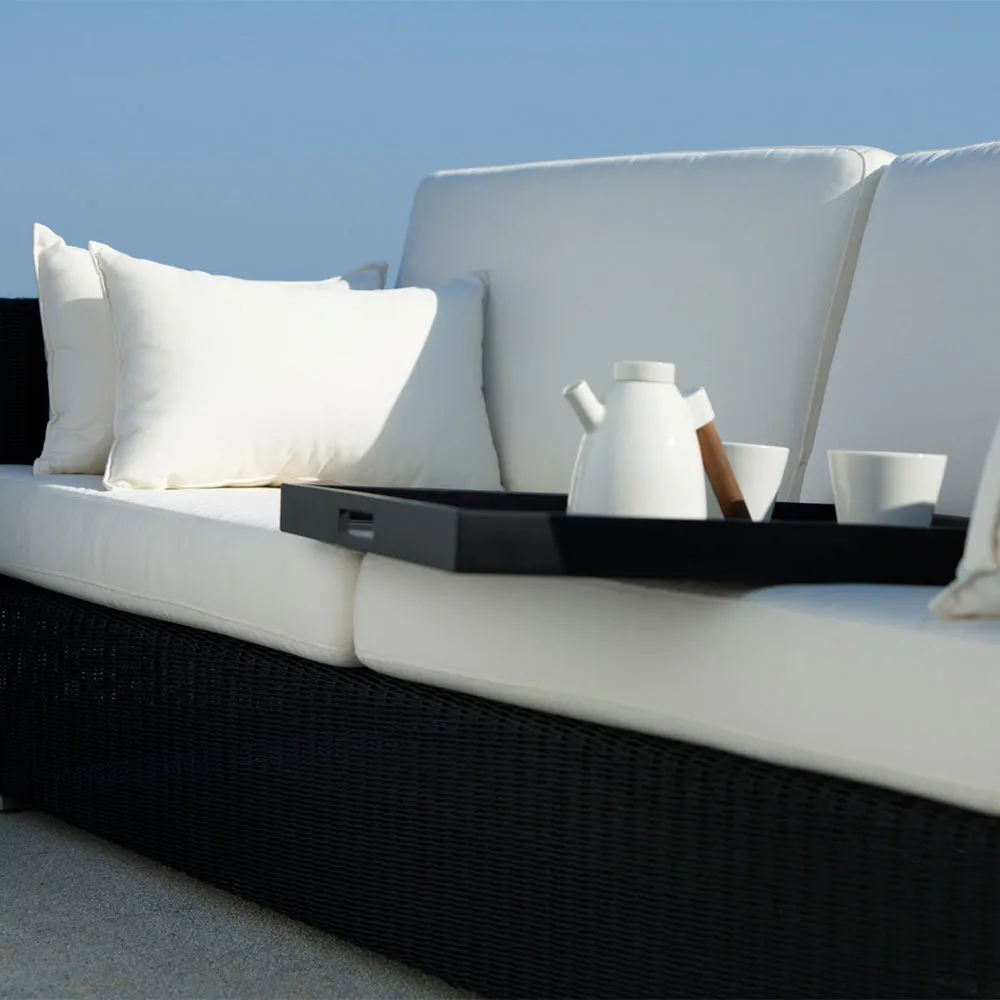 Πιάτο Club, Μαύρο, τετράγωνο Cane-line