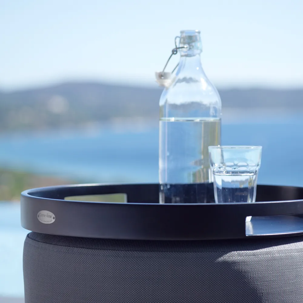 Πιάτο Club, Μαύρο, τετράγωνο Cane-line