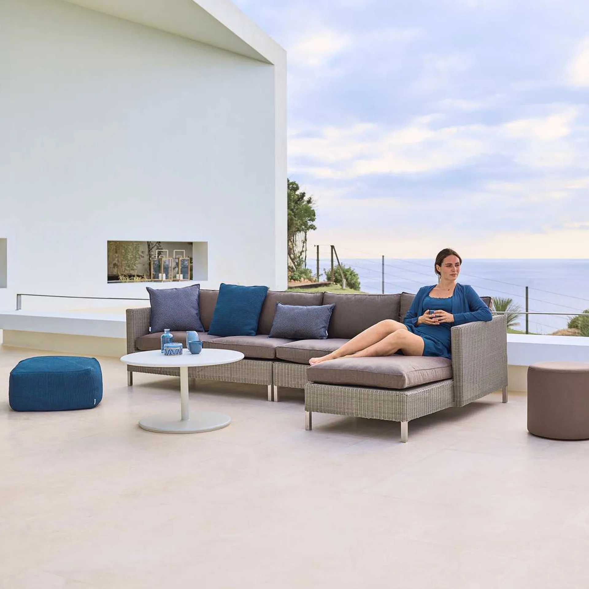 Connect πολυθρόνα weave, Τόπ, σετ κουβερλί Cane-Line Natté τόπ Cane-line