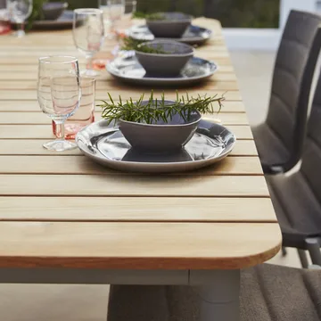 Τραπέζι φαγητού Core από τεάκ 160x90x74 εκ. - Γκρι Βάση Lava - Cane-line