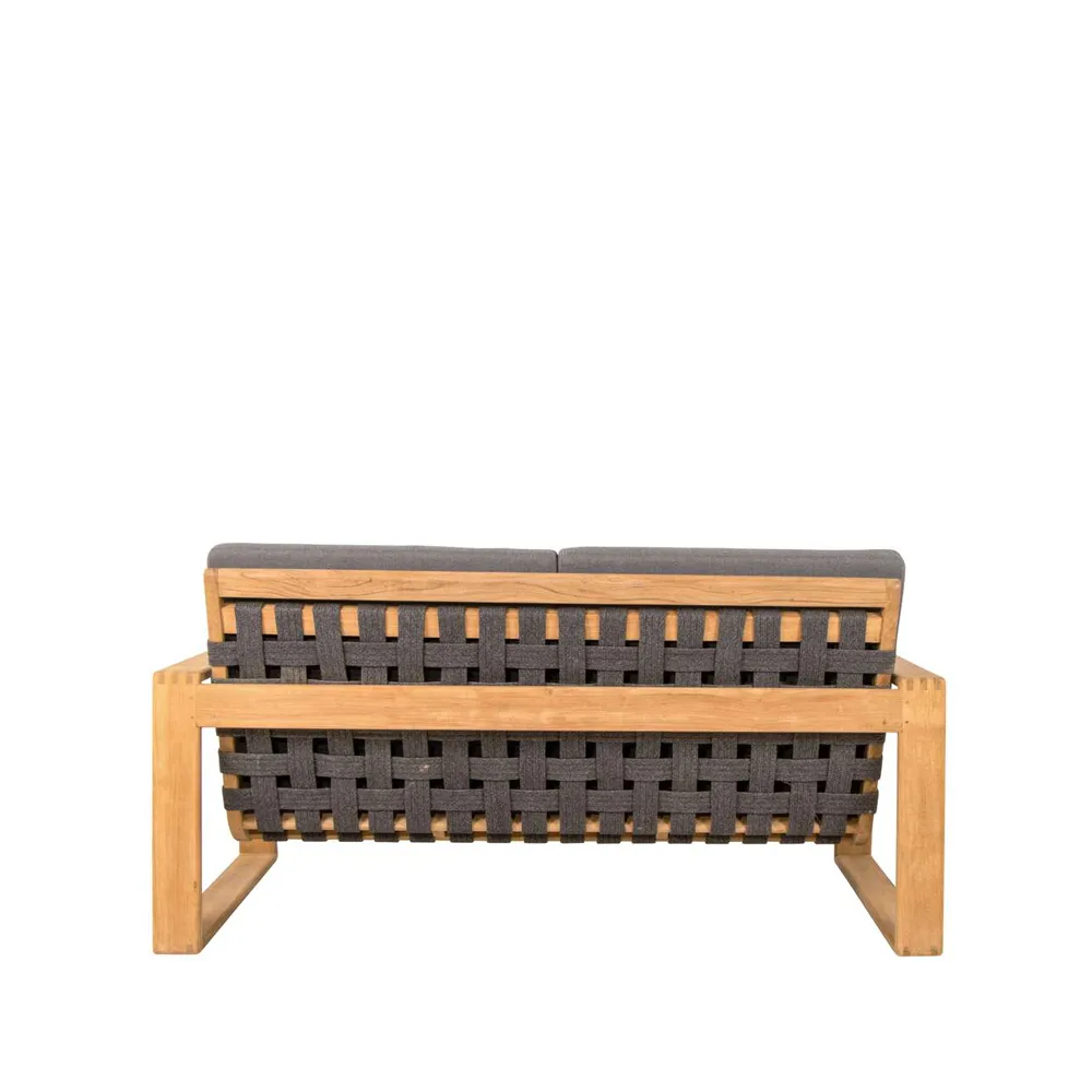 Endless Soft καναπές 2-θέσεων τεάκ, Cane-Line AirTouch γκρι Cane-line