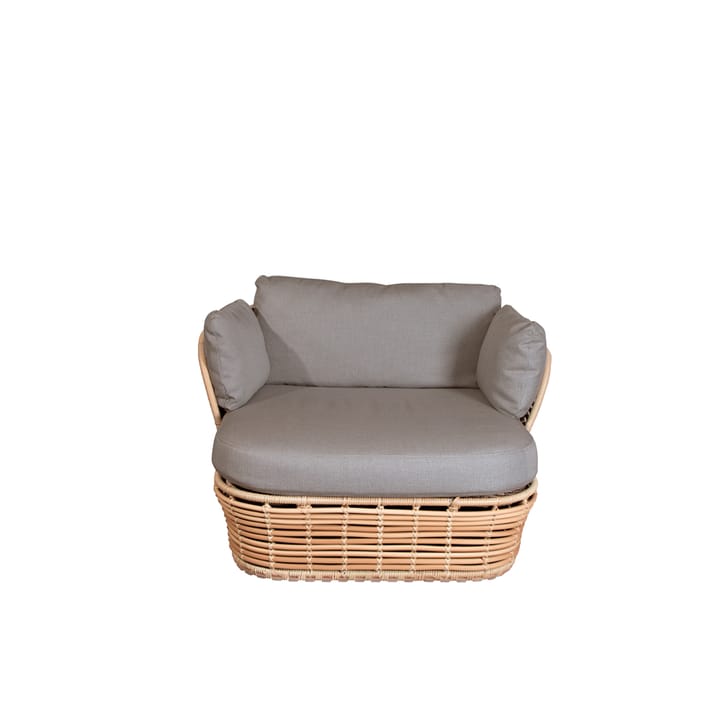 Καλάθι πολυθρόνα lounge - Φυσικό, συμπεριλαμβανομένων των χρωμάτων taupe μαξιλαριών - Cane-line