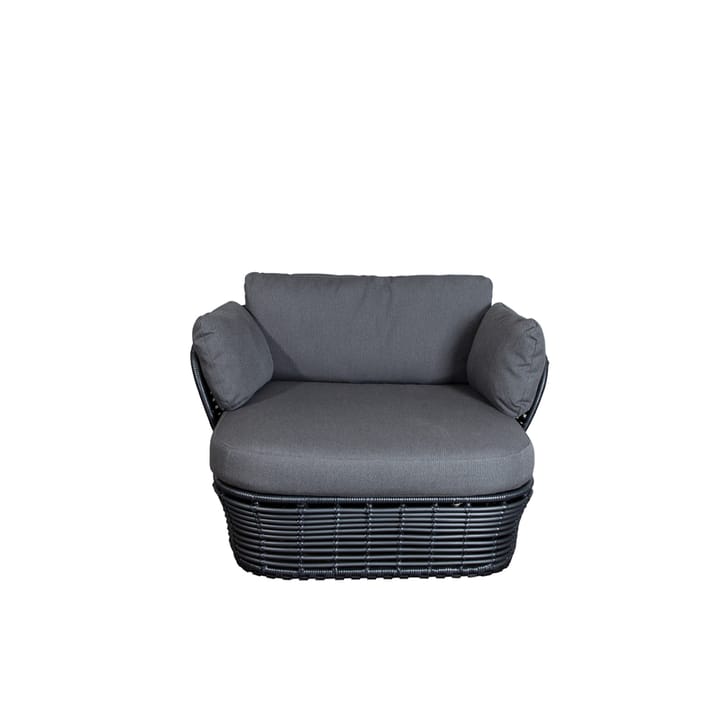 Καλάθι πολυθρόνα lounge, Γκρι γραφίτη, συμπεριλαμβανομένων γκρι μαξιλαριών Cane-line