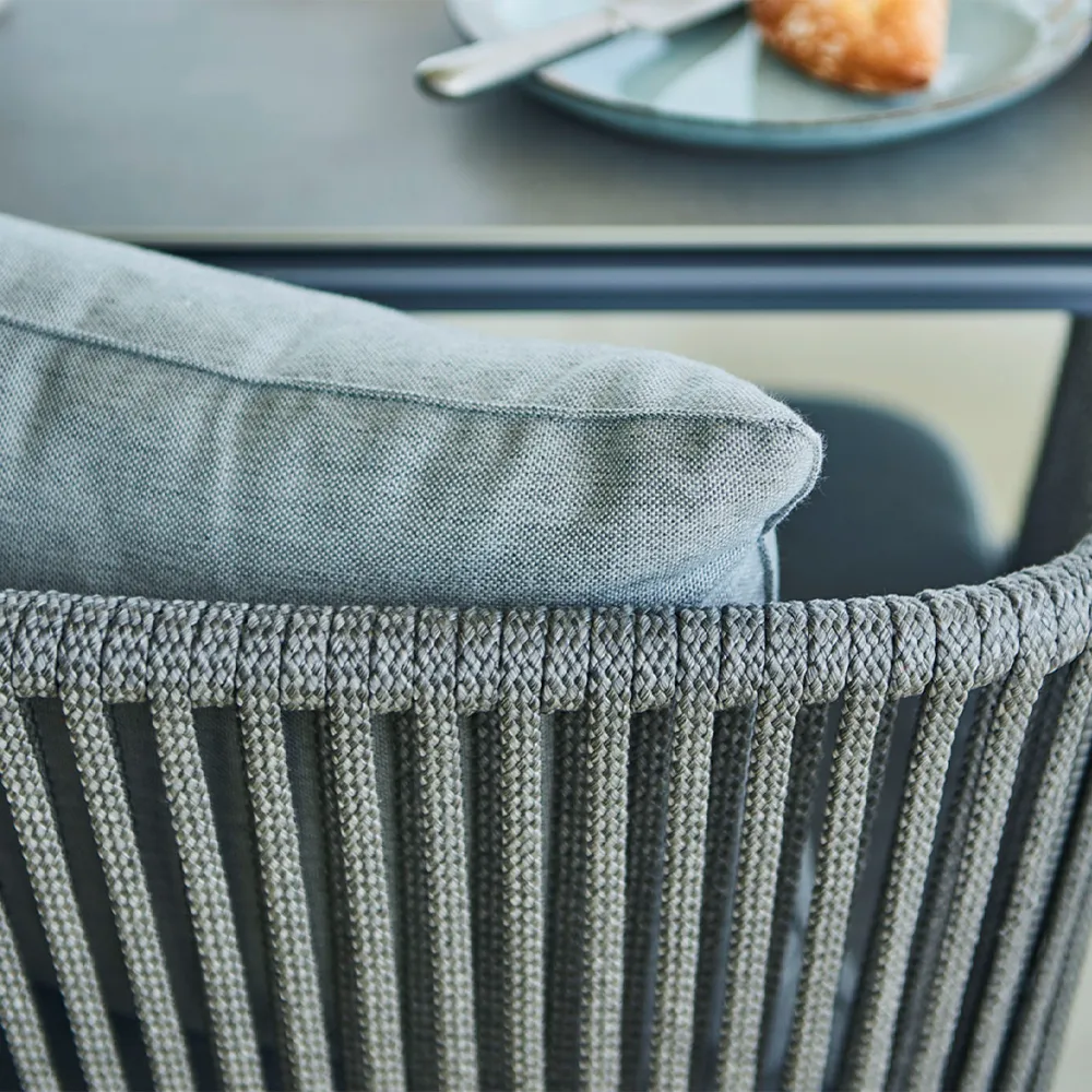 Στοιβαζόμενο μαξιλάρι καρέκλας Moments, Cane-Line Natté ανοιχτό γκρι Cane-line