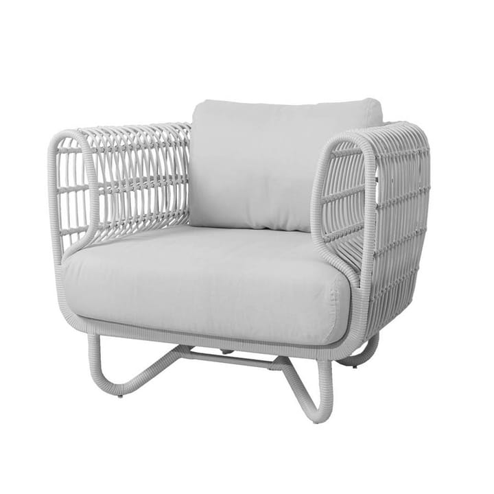 Nest πολυθρόνα lounge από ύφασμα weave - Λευκό, Cane-Line Natté λευκό - Cane-line
