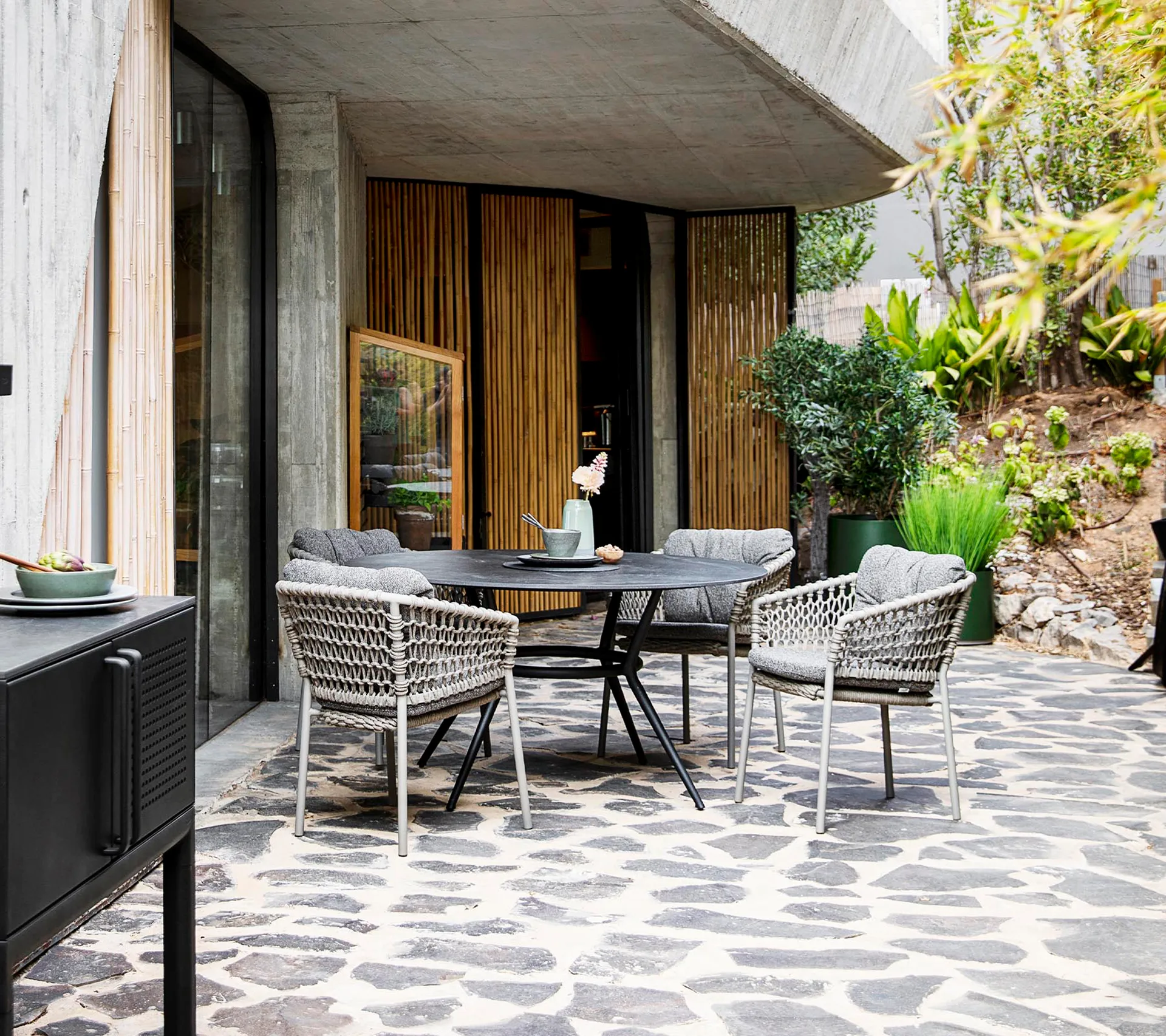 Ocean καρέκλα με μπράτσα soft rope, Τόπι Cane-line