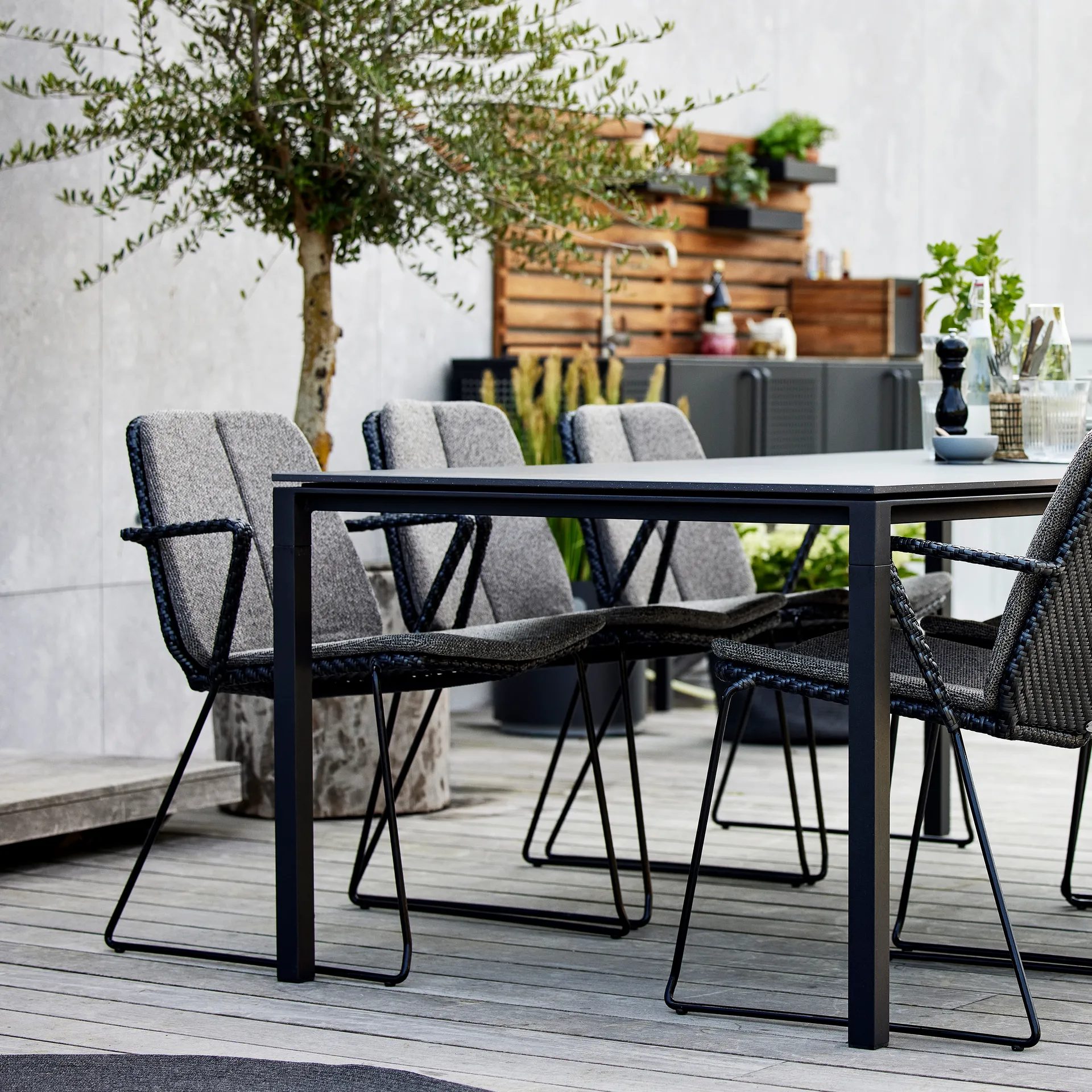 Τραπέζι Pure 200x100 cm Basalt grey-lava grey,  Cane-line