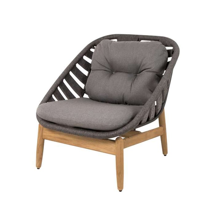 Strington lounge καρέκλα - Cane-Line Airtouch σκούρο γκρι-τικ - Cane-line