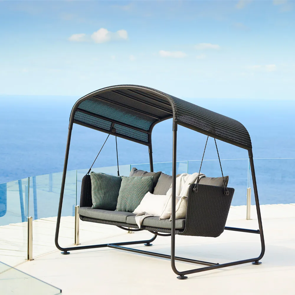 Σπηλιά αιώρα, Γραφίτης, περιλ. γκρι μαξιλάρια Cane-line