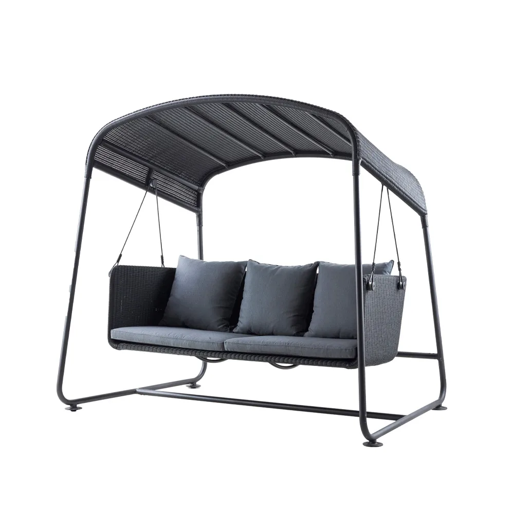 Σπηλιά αιώρα, Γραφίτης, περιλ. γκρι μαξιλάρια Cane-line