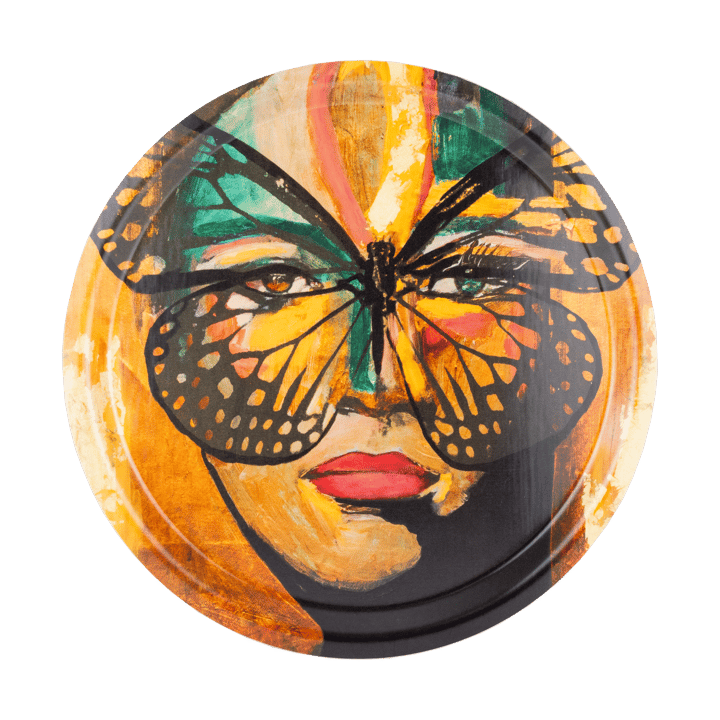 Golden Butterfly δίσκος Ø31 εκ. - Orange-black - Carolina Gynning