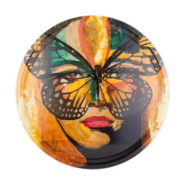 Golden Butterfly δίσκος Ø46 εκ. - Orange-black - Carolina Gynning