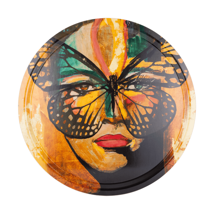 Golden Butterfly δίσκος Ø46 εκ. - Orange-black - Carolina Gynning