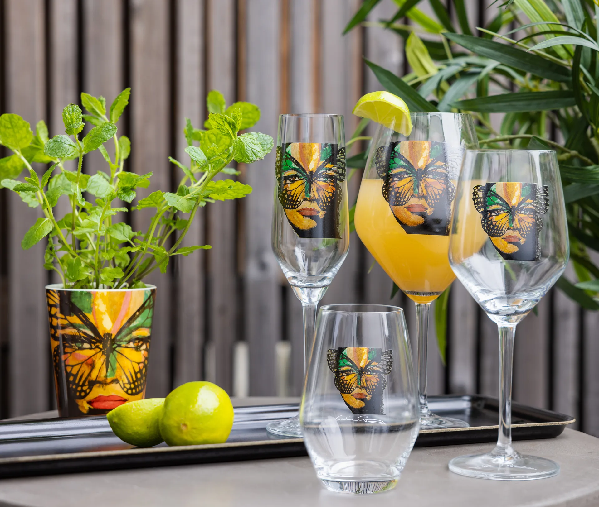 Golden Butterfly ποτήρι κρασιού 75 cl, Clear Carolina Gynning