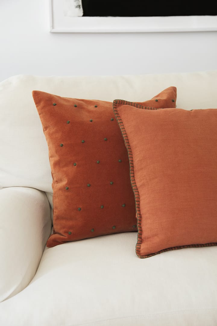 Arun κάλλυμα μαξιλαριού 50x50 εκ, Terracotta-forest green Chhatwal & Jonsson