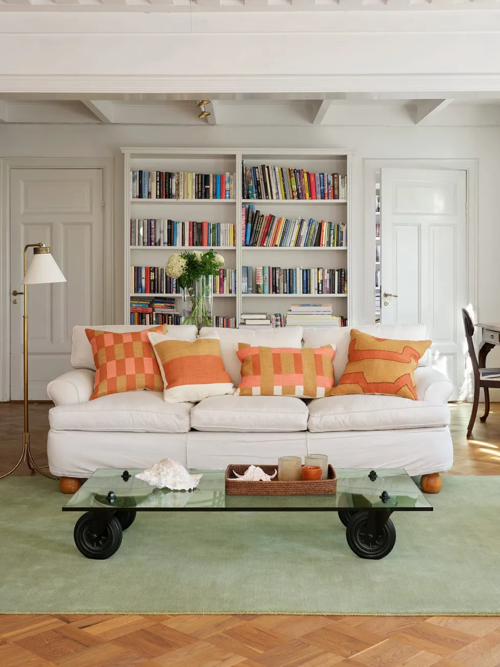 Benaras μαξιλαροθήκη 40x60 cm, Khaki-rose-apricot orange Chhatwal & Jonsson