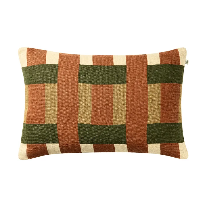 Benaras μαξιλαροθήκη - Apricot Orange-Khaki-Cactus Green, 40x60 εκ. - Chhatwal & Jonsson