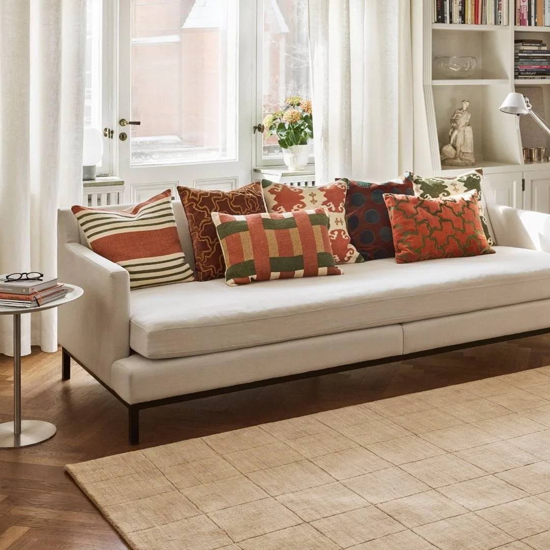 Benaras μαξιλαροθήκη, Apricot Orange-Khaki-Cactus Green, 40x60 εκ. Chhatwal & Jonsson