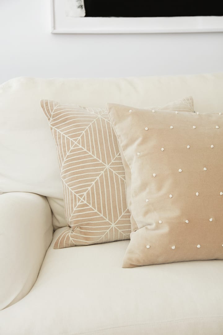 Μαξιλαροθήκη Embroidered Kulgam 50x50 εκ, Ταμπά-υπόλευκο Chhatwal & Jonsson