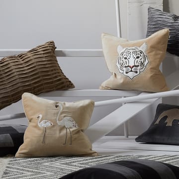 Embroidered Tiger κάλυμμα μαξιλαριού 50x50 cm - Μπεζ - Chhatwal & Jonsson