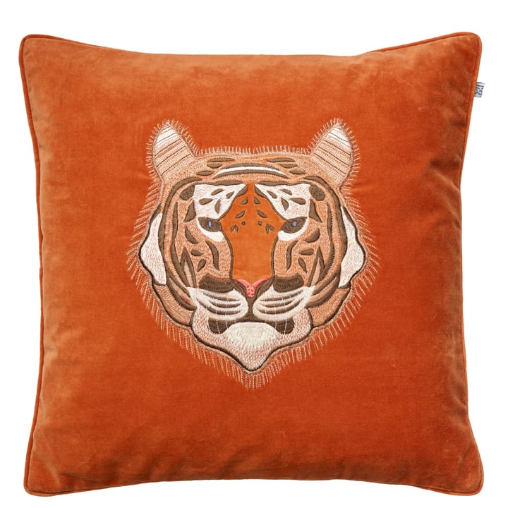Embroidered Tiger κάλυμμα μαξιλαριού 50x50 cm - Πορτοκαλί - Chhatwal & Jonsson
