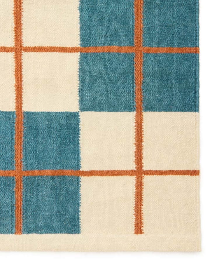 Haveli χαλί 180x270 cm, Heaven blue-light khaki-rust Chhatwal & Jonsson
