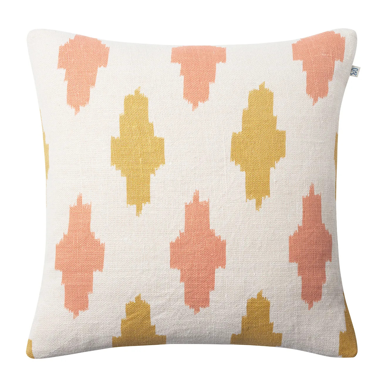 Μαξιλαροθήκη, Ikat Agra, 50x50 εκ, Ροζ-σκούρο κίτρινο Chhatwal & Jonsson