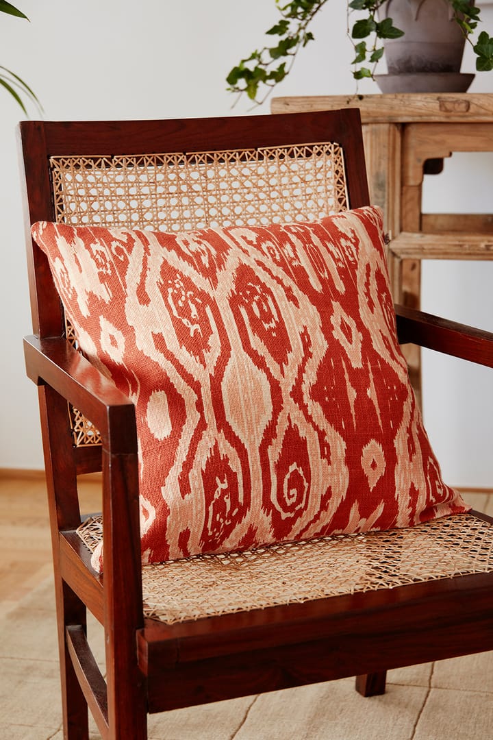 Ikat Madras καλύμματα μαξιλαριών 50x50 cm, Βερυκοκί πορτοκαλί-τριανταφυλλί Chhatwal & Jonsson